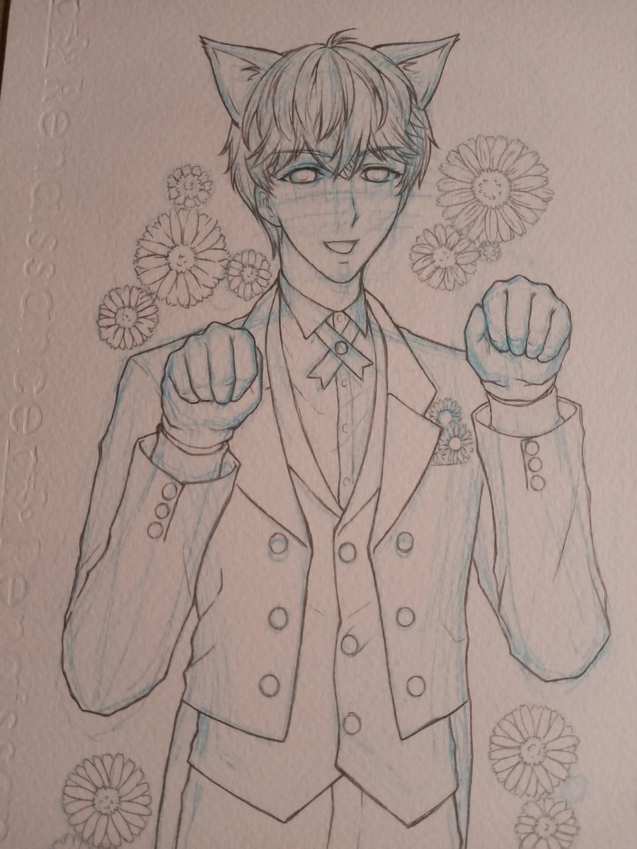 BeiYan_art's tweet photo. Nekomimi Kiro I can't find a time for color.... so...... I forgot this ╥﹏╥ (OMG!!!!..... I forgot I used to draw him!!!! what??? )
#mrlove #kiro #mlqc #mrlovefanart #MrLovedreamdate https://t.co/vp2f4kEwRk