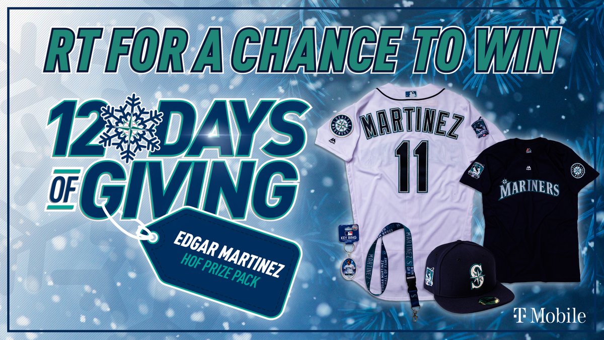 Mariners's tweet photo. 🎄 RT TO WIN 🎄 

Retweet for a chance to win an @11EdgarMartinez Hall of Fame prize pack from the @MarinersStore! #12DaysOfGiving 

Rules: No purch. nec. Enter by 11:59 pm PT on 12/28/2020. https://t.co/nV4RL8Y4U6 https://t.co/Zecd0Z9hEs
