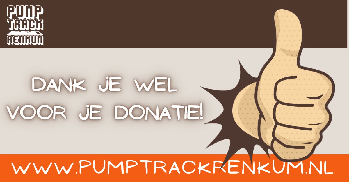 pumptrackrenkum's tweet photo. Geweldig, de donaties komen gestaag binnen! Dank je wel aan iedereen die al gedoneerd heeft om #Pumptrack #Renkum mogelijk te maken.
Wil jij ook doneren? Klik op https://t.co/LZ4OFycvlv
Wil je als bedrijf sponsoren, lees de sponsorbrief: https://t.co/En2783cfzq
#inwonerinitiatief https://t.co/csllMJIr88
