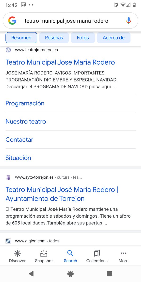 Llevo varios días viendo este test de serp en móvil. 

No sólo usa la nueva font para el Title (Google Sans), sino que cuando haces scroll muestra un submenú con las pestañas de la entidad que aparece en la serp (hasta ahora he visto fichas locales y películas). #SEO
