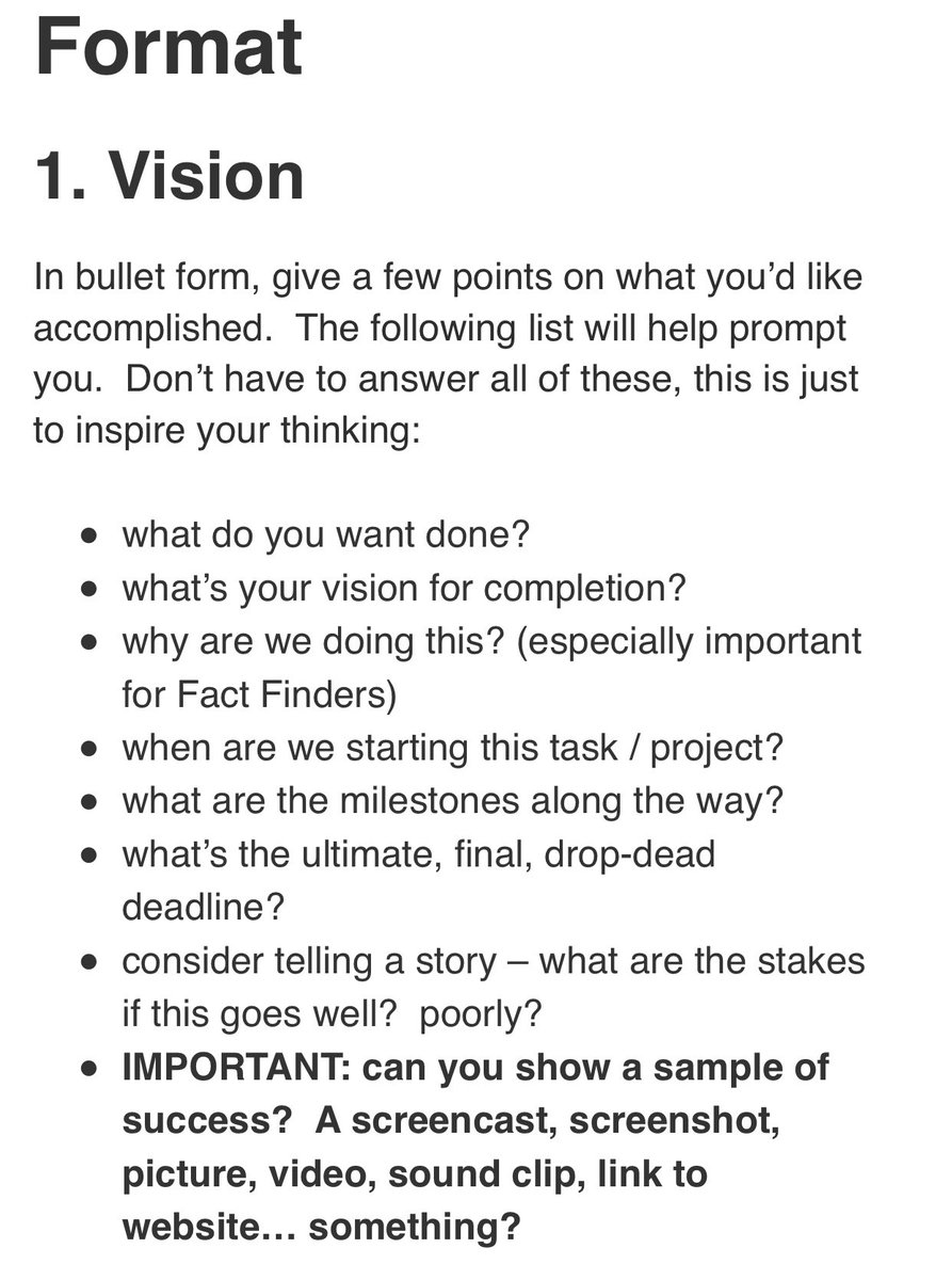 “How can I delegate my tasks?”1) Outline the vision. 2) Share resources. 3) Describe your definition of done. Source:  https://profitfactory.com/360delegation/ 