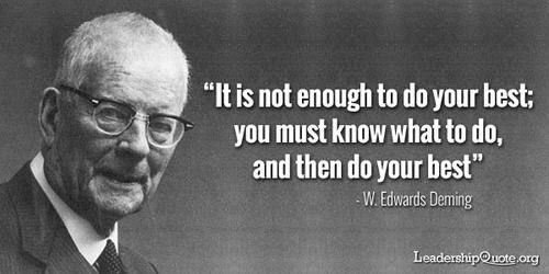 🎯 عبارة رائعة لرائد الجودة Deming

ليس كافيًا أن تبذل قصارى جهدك
يجب أن تعرف ماذا تفعل
ثم تبذل قصارى جهدك
••