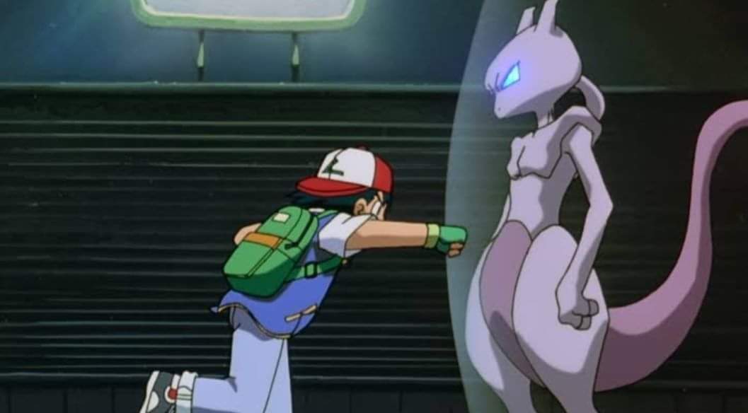 Em Pokémon O Filme: Mewtwo Contra- Ataca (2000) tem a famosa cena que Mewtwo  diz Eu