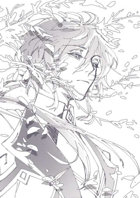 another sketch of Zhongli 