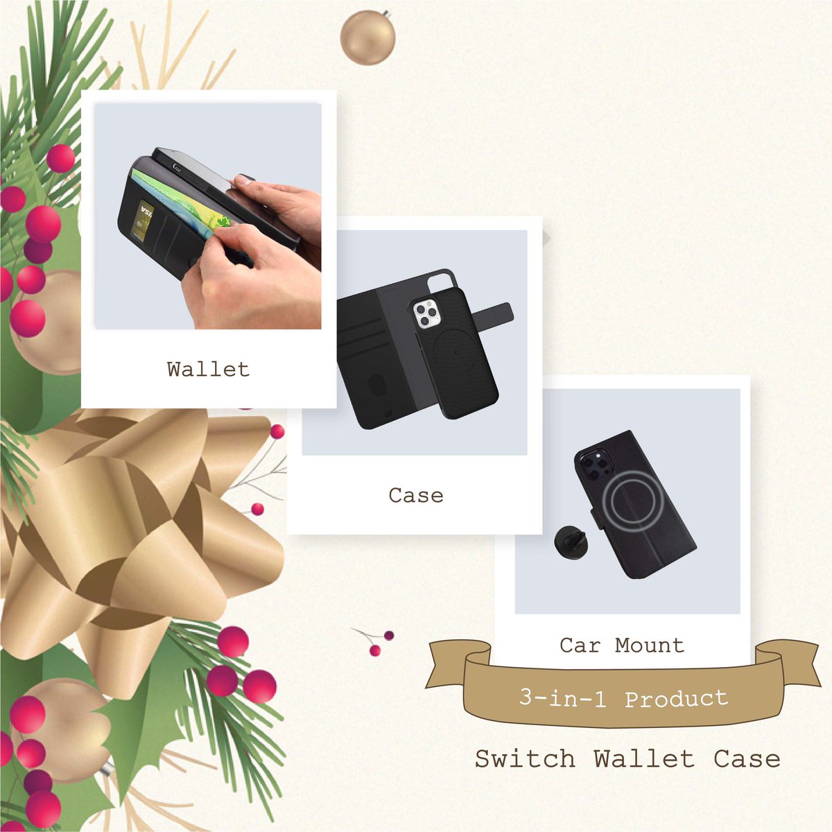 LbtStore's tweet image. Great for that person on your list that likes to change things up. Our unique case solution provides the user with:
1) A phone case 
2)A detachable folio with 3 card pockets 
3) A car mount
This 3-in-1 solution is great for everyone on your list!
#LBT12DaysOfChristmas