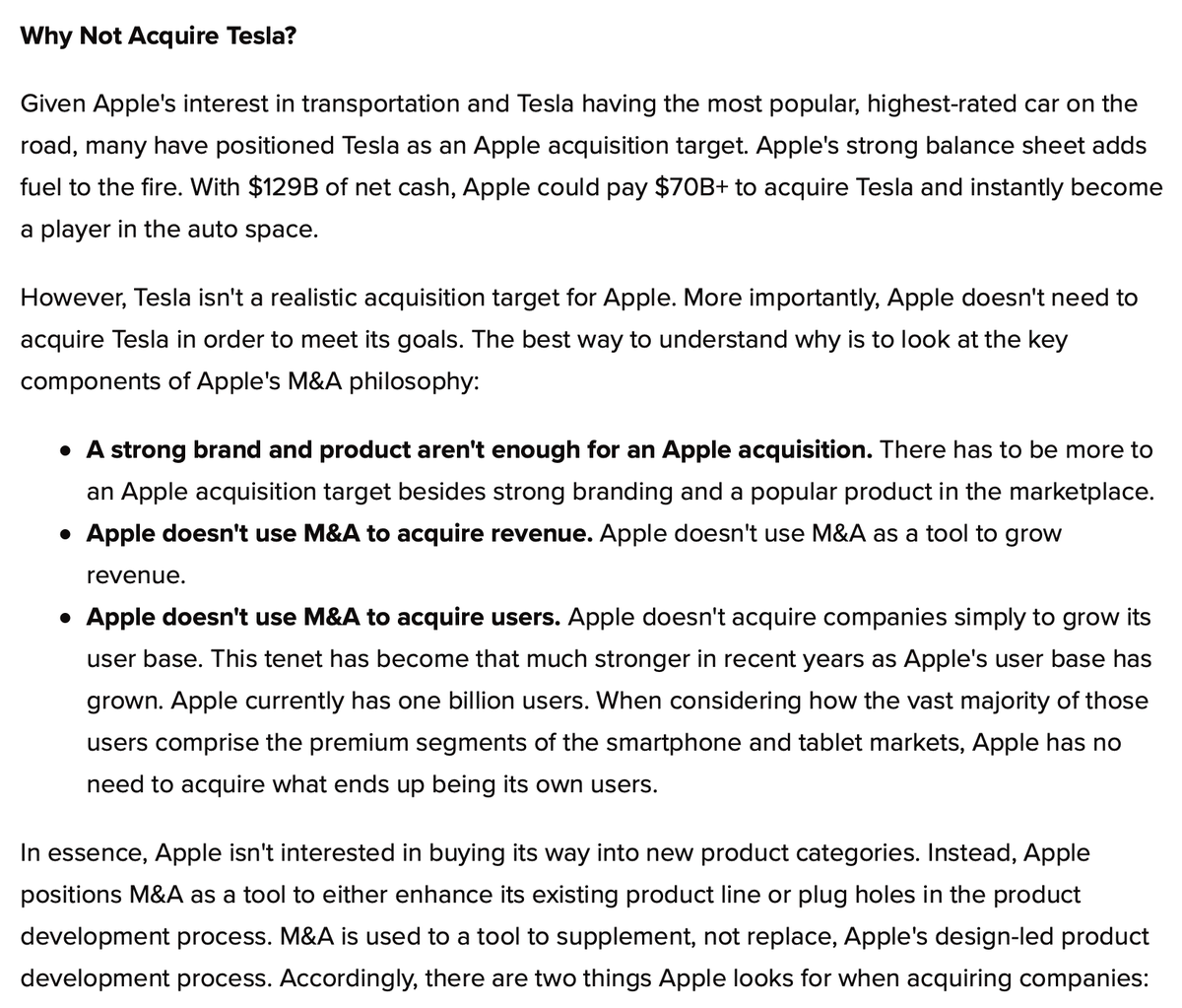 neilcybart's tweet photo. I wrote about Apple, Tesla, and M&amp;A back in 2018 in an article titled "Poaching Tesla." https://t.co/LGDhpzdLVf https://t.co/oi55b8Muxi