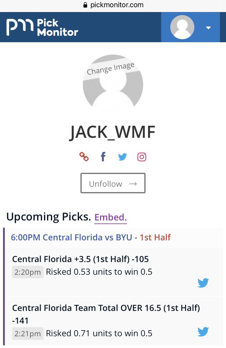 JACK_WMF's tweet photo. I would like to announce our new @pickscity affiliation with @pickmonitor which is a #bettracking service which relies on #accurate information and #transparency. You can follow me there at JACK_WMF
#GamblingTwitter #teampickscity #pickmonitor https://t.co/4zIPUHrEWz