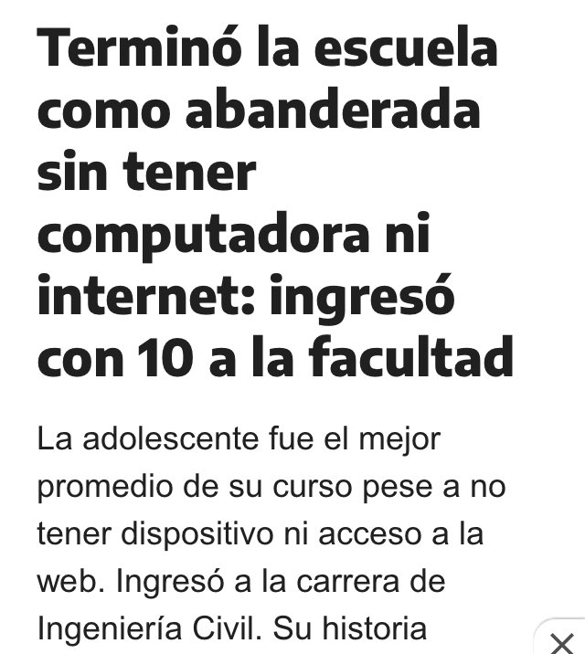 Un peligro romantizar estas situaciones.
Aplausos para la piba, es admirable, pero esto no es lo que pasa en general con infancias y adolescencias que sufren carencias y desigualdades. Y este enfoque, encima, profundiza el discurso de los no empáticos que pregonan la meritocracia