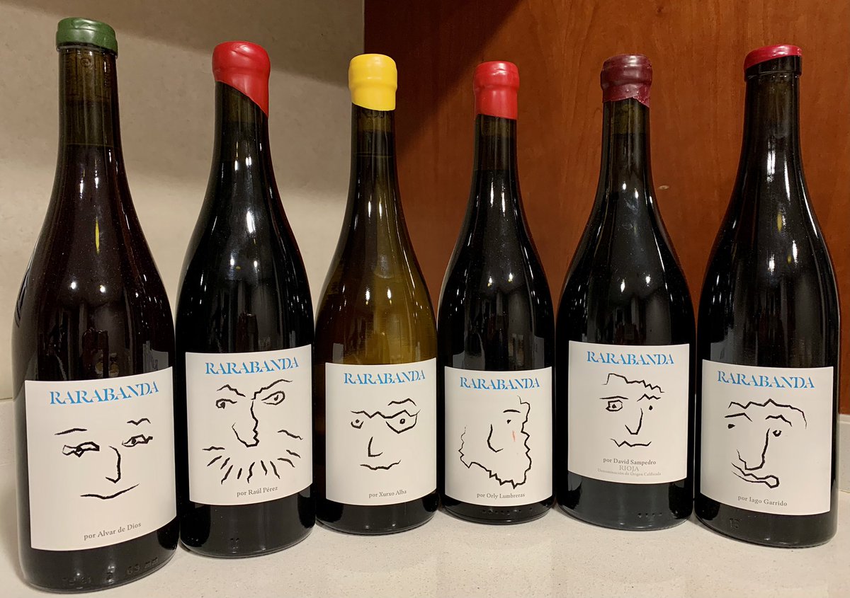 nacho_pelaez's tweet photo. Por los pelos, pero hemos llegado a formar parte de la #rarabanda, precioso proyecto de @a_la_vole. Hoy han llegado los 6 primeros vinos. Con #RaulPerez, #XurxoAlba, #IagoGarrido,  #DavidSampedro, #AlvardeDios y #OrlyLumbreras, que puede salir mal?
Iremos disfrutando poc a poc 😄 https://t.co/k2H5GIG11P