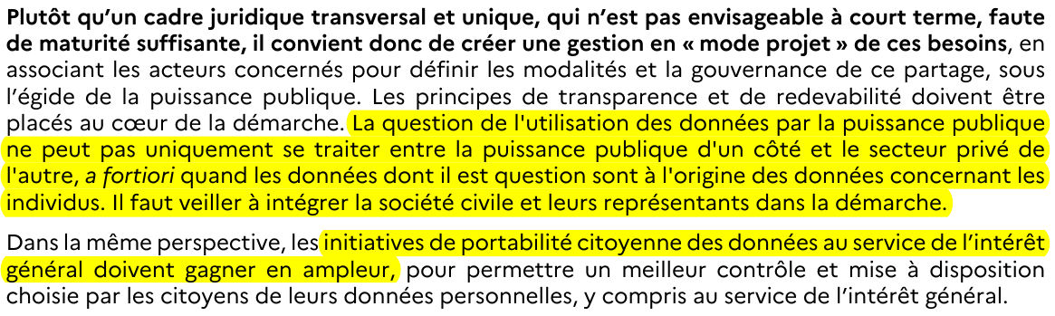 Intéressante prise en compte des citoyens et de la société civile dans la régulation des DIG