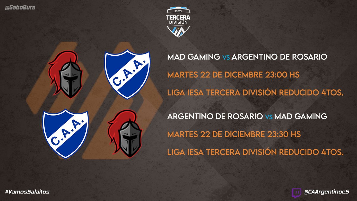 🇦🇷¡REDUCIDO: CUARTOS!

⚽️ Dura jornada, el Salaito se cruza con otro gran rival <a href="/MADGamingFC/">Mad Gaming Fc</a>. Después de asegurarse la promoción, el equipo afronta una instancia mas en busca del ascenso directo en #LigaIESAArgentina.

#VamosSalaitos