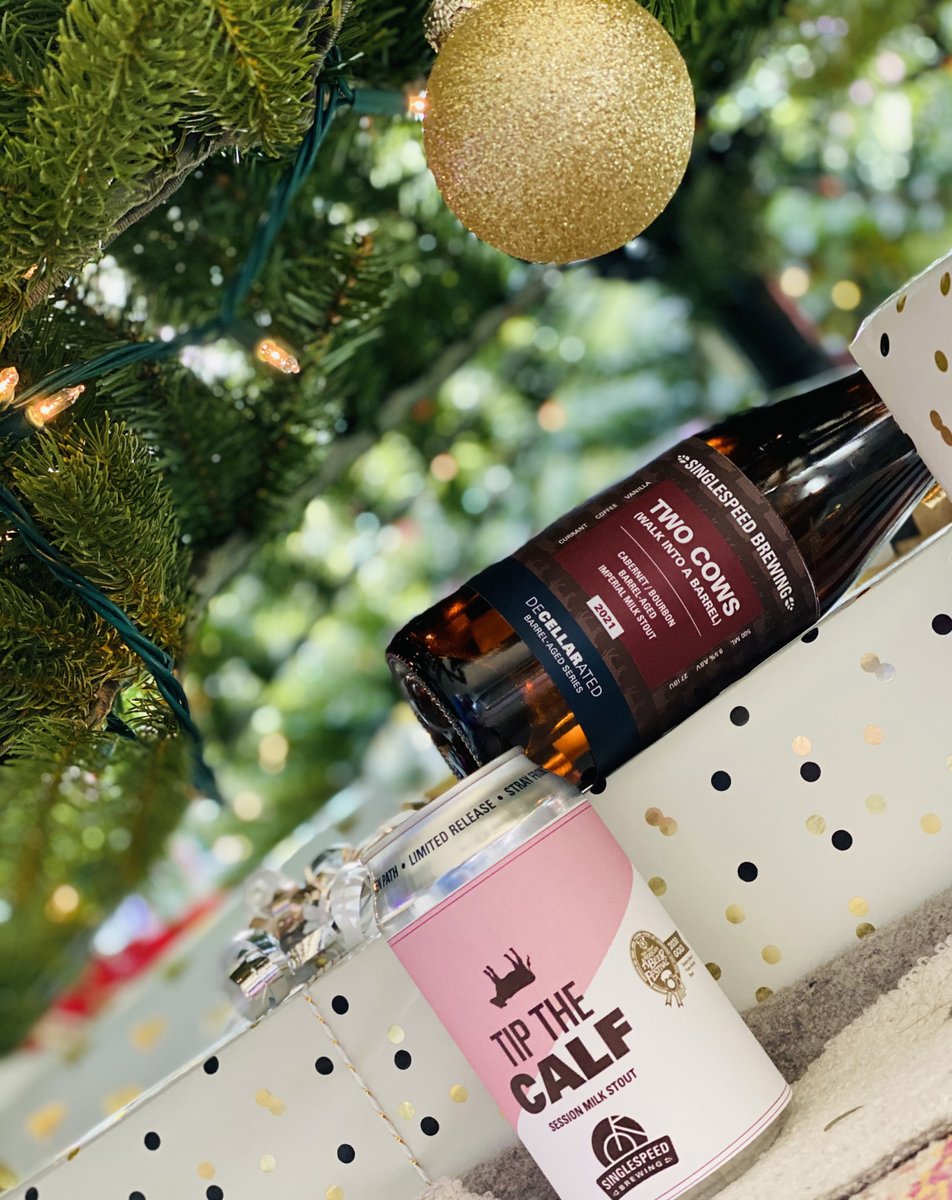 SingleSpeedBeer's tweet photo. The beers are not quite ready to sit under the tree, but a ticket providing January access to them certainly is.
Tip the Cow Day 2021 details can be found here:
https://t.co/xl1SCBu4kH
#barrelaged #deCELLARated https://t.co/lve7BwO2BM