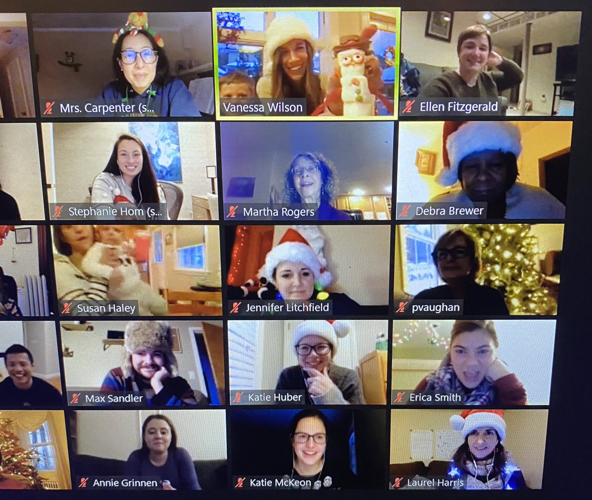 Hawk_Principal's tweet photo. A little winter zoom staff celebration to end the day... so grateful for such an amazing group of educators and support staff.. here are just a few faces! #weallbelong #gettingfestive #grateful #makeasnowmanchallenge #writeahaiku #curiousobjects @lexingtonsuper https://t.co/6kFhAyOhSu