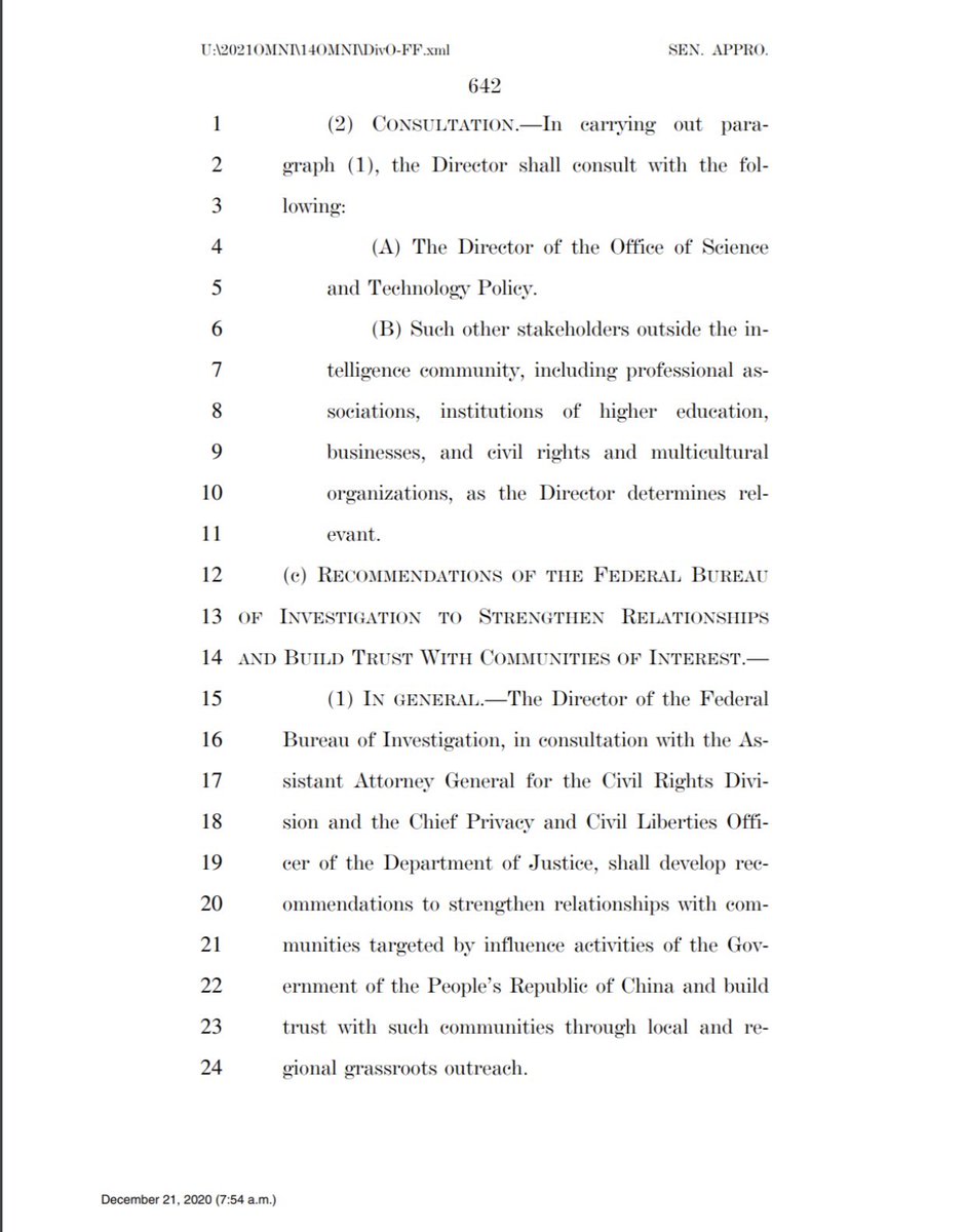 And Lastly the thing I would like to include is (Lines 12-14, page 1) To build trust with communities influenced by China and a corrupt activities report (17-19, page 2)...