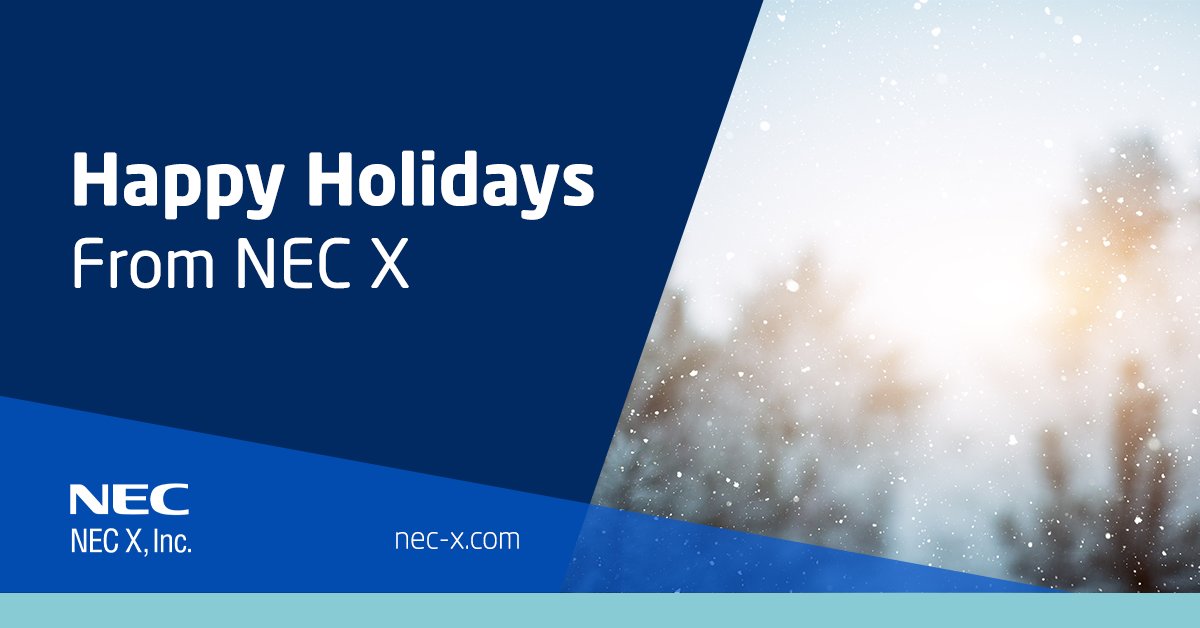 NECXInc's tweet photo. As the end of the year quickly approaches, our NEC X team wishes you Happy Holidays! Together, we’ll keep #DrivingInnovationForward into 2021. We look forward to accelerating even more technologies and #startups. Have a safe New Year! https://t.co/NPnkhQa15U