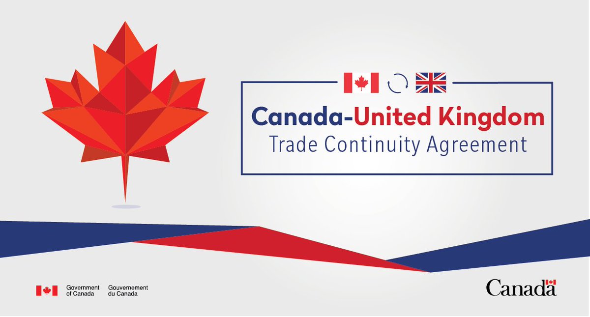Today, Canada and the UK signed an MOU to ensure continuity for 🇨🇦 businesses and maintain the stability of our important trade relationship with the UK. 

Find out more: canada.ca/en/global-affa…