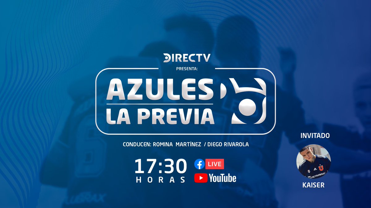 udechile's tweet photo. Mañana desde las 17:30 hrs, te esperamos EN VIVO desde el Nacional para “Azules, La Previa” con la conducción de @RommyM25 y @RivarolaDiego7 👏

Comenta la transmisión con #AzulesDIRECTV y participa por la camiseta en homenaje a Carlos Campos 9️⃣

Presentado por @DIRECTVChile �� https://t.co/1i0PwWBI3W