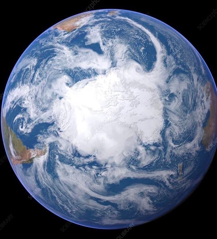 revistaoctl's tweet photo. La tierra vista desde el polo sur | 🌎 #planeta #ContigoEnLaDistancia #cultura https://t.co/XcpUUQeGAI