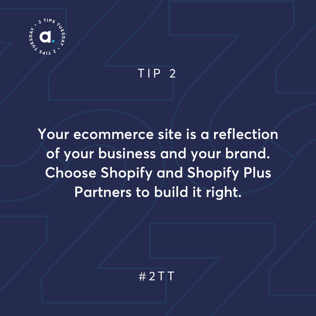 AbleSense's tweet photo. Our second tip this #TwoTipsTuesday is about selecting not only the right platform (**@Shopify!**) but also choosing the right people to bring your #ecommerce site to life.
Tip 2:
#2TT #shopifypluspartners https://t.co/vy6GQTgbax