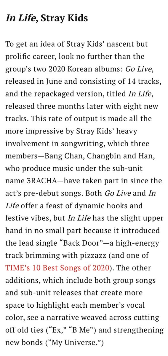 ‘In Life’ album made Time’s list of Song and Albums That Defined K-pop’s Monumental Year in 2020