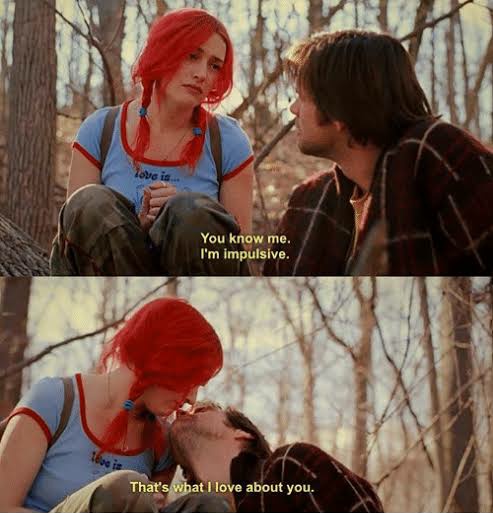 Okay so I love Eternal sunshine of a spotless mind and I'm gonna make a thread of a few dialogues/scenes I love from it. Pls watch the movie if you haven't, thanks!