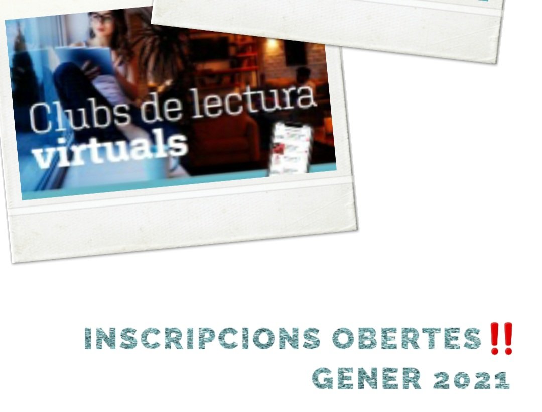 bibliotgn's tweet photo. Any nou, noves #lectures 📗
als nostres #clubsdelectura virtuals
🔘Inscripcions OBERTES
🗓️ Gener 2️⃣0️⃣2️⃣1️⃣
T'hi apuntes❓
Gratuïts amb places limitades.
#llegim
#A1Click
https://t.co/9qnaFnFoLY https://t.co/Nocq0HZPI2