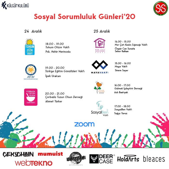 kulturkulubusos's tweet photo. Her sene daha da iyi olan, bütün güzel duyguları hissettiren, hayata farklı açılardan bakmamızı sağlayan Sosyal Sorumluluk Günleri’ne hazır mısınııız 🎉 Sivil toplum kuruluşları ile öğrenciler arasında kurduğumuz bu köprüde sizlerle buluşacağımız için çok heyecanlıyız! 💥 #SSG20 https://t.co/TrqfiAvwtt