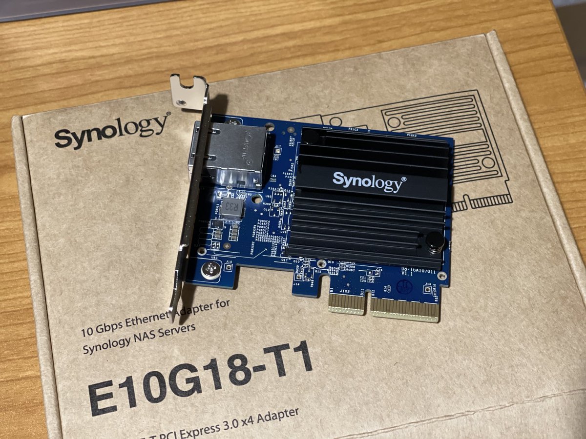 jiphoto's tweet photo. Einmal Aufrüsten, bin schon echt gespannt ob sich das auch lohnt. #synology #10Gbase #DS1621+ https://t.co/KfEVGLb4xA
