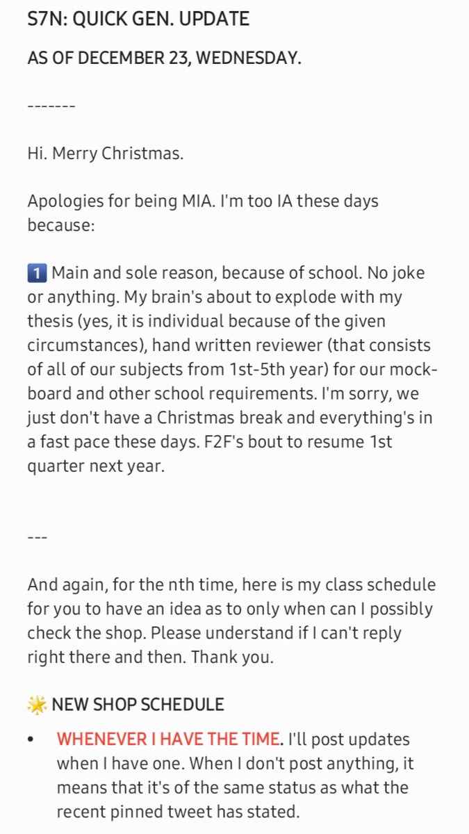 kkk07_twt's tweet photo. #7RE; QUICK GEN. UPDATE as of DEC. 23 🌟
Hello.
Please read everything in this thread for updates & etc.
🔗 BOR: https://t.co/4sOM771MNP
🌟 HIRING: 2 persons to help me w answering DMs (bcs I srsly am having a hard time these days. 1 for Twt, 1 for GMail). https://t.co/yEDjaFdgOR