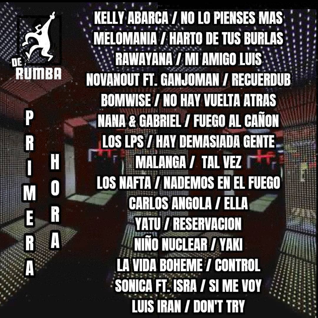 victormendez's tweet photo. Hoy es martes de hecho en Venezuela, en la primera hora sonarán:
@kellyabarca29 @melomaniabanda_ @Rawayana @novanoutmusica @BomWiseMusic @NanaVico @GabrielMusica @loslpsbanda @malangaoficial @LosNafta @Carlosangola @_YATU @Ninonuclear @lavidaboheme @SonicaOficial @LuisIran https://t.co/DUiRiOlPjc