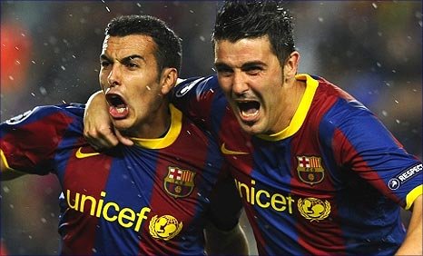 BUUUUUUUUT DE PEDRO.Il donne un grand aventage pour le Barça, 3-0 au cumulé, les barcelonais sont à deux doigts de la qualification en final.FC Barcelone 1-0 Real Madrid(cumulé : 3-0)