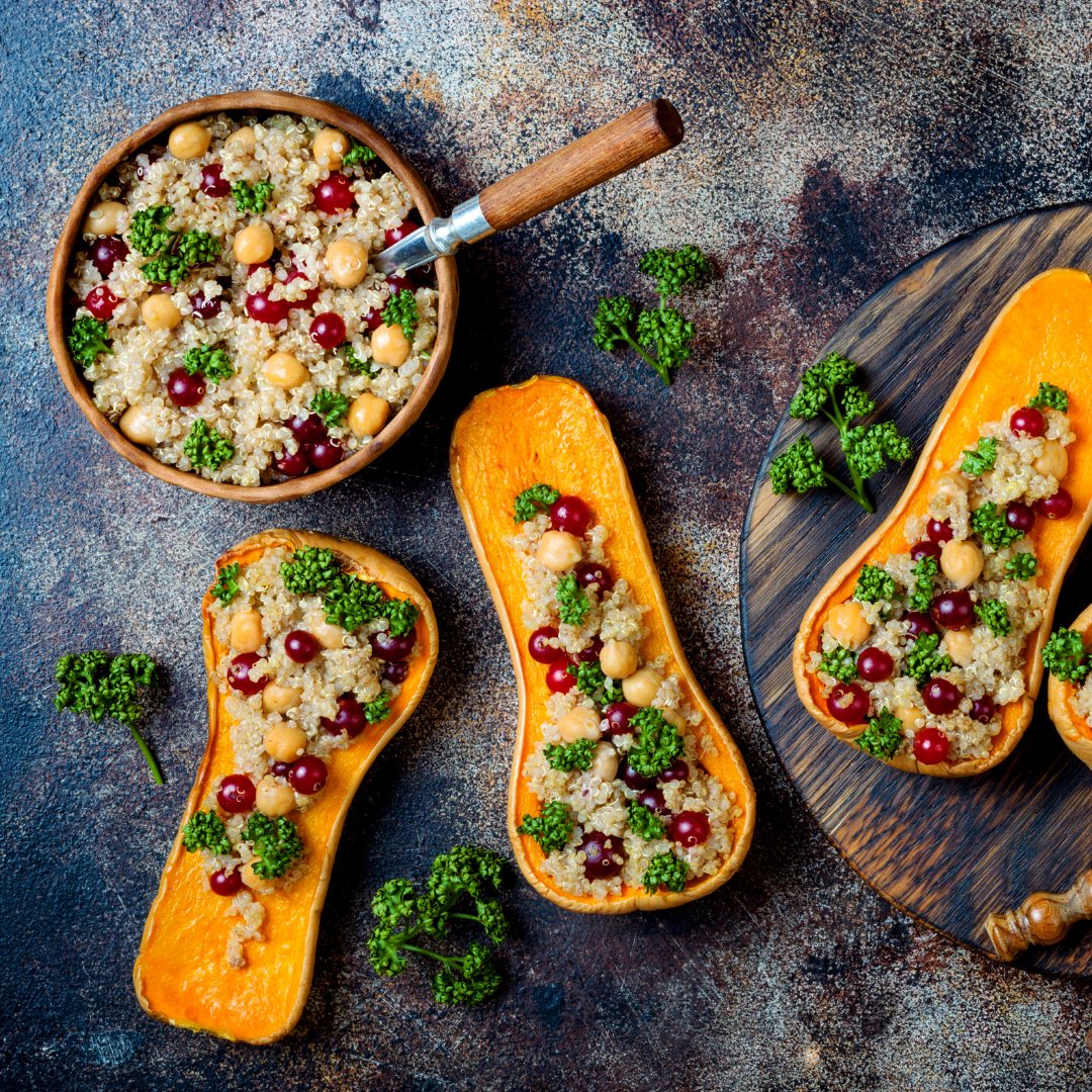 Trying to be more sustainable this Christmas? Here are a few favourite meat-free alternatives to try out:

Mushroom Wellington
Nut roast
Nut-stuffed Butternut Squash
Beetroot and Goats cheese pie
Vegan Mushroom, Chestnut &amp; Cranberry tart - Jamie Oliver recipe