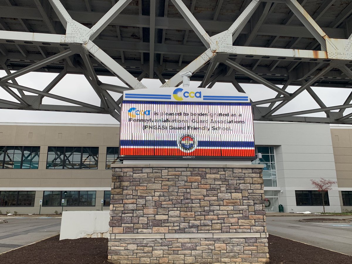 STEMnaut's tweet photo. Loved seeing this announcement on our marquee this morning when I got to #TechWorksatCCA Great things continue to happen here at @CommCharterAcad https://t.co/QMHhKkn3Ea