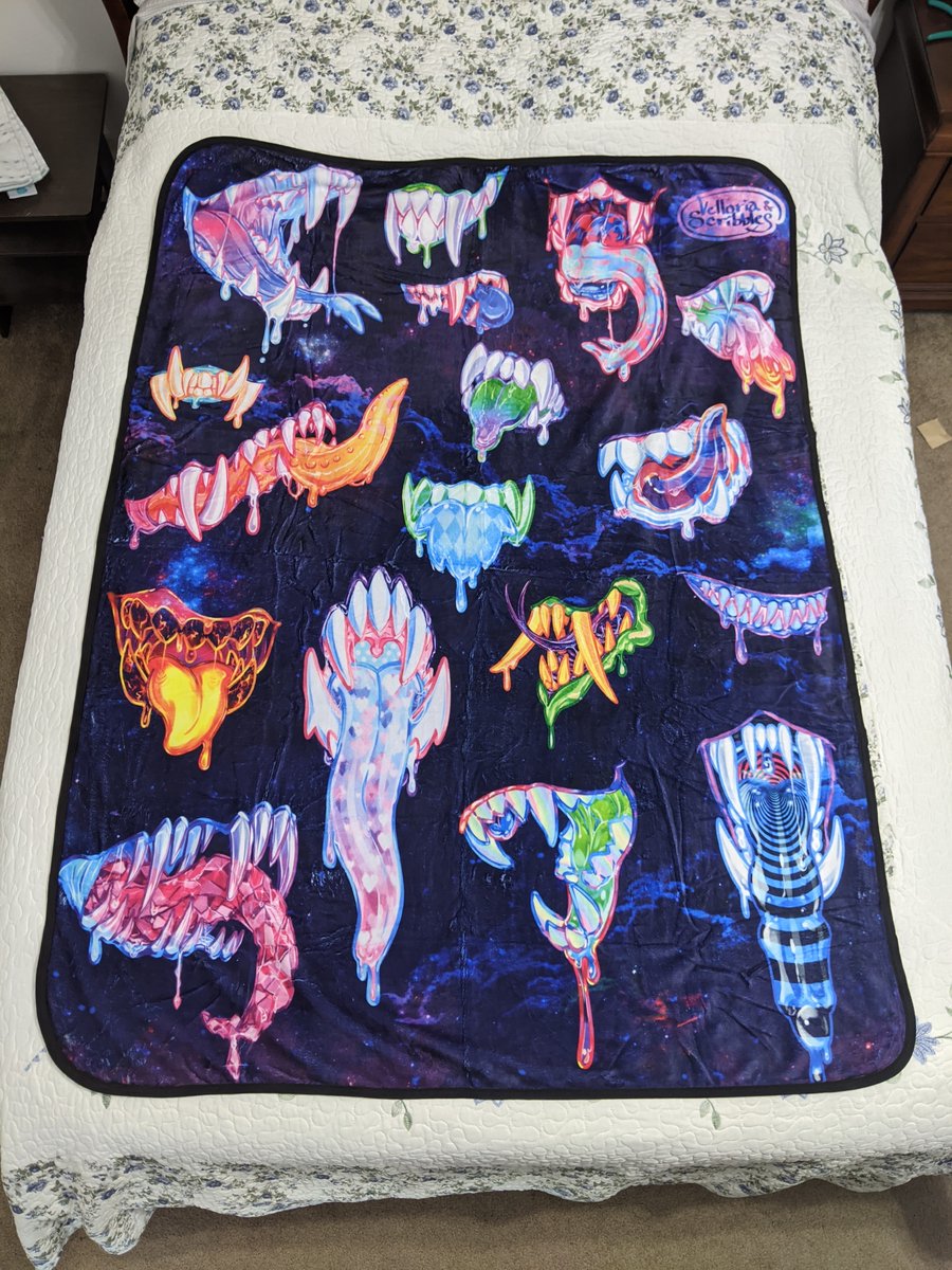 Sucscrib's tweet photo. Hey guys! I'm doing another giveaway! This is for another Monster Maw blanket, as well as the full sticker set! Free shipping for US and INTL, Giveaway ends Jan 5th!

You can also purchase a Monster Maw Blanket here:
https://t.co/USoOLmzoYj

#monster #furry #softvore #vore #drool https://t.co/z3sb4h7M08