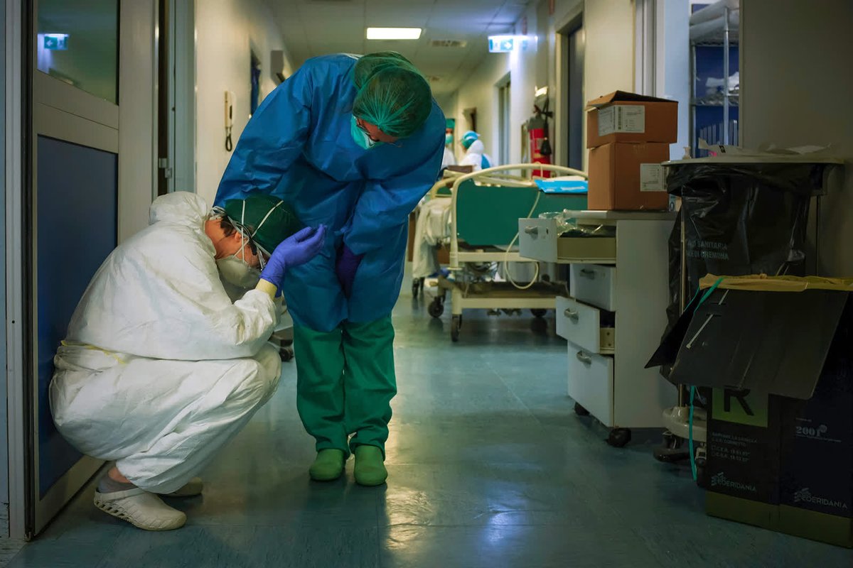 - March 13 - Paolo Miranda, an ICU nurse, took this heartbreaking image of a nurse in Cremona, Italy. The country’s health care system was severely tested by the pandemic.  https://cnn.it/3lXJBdf&nbsp;