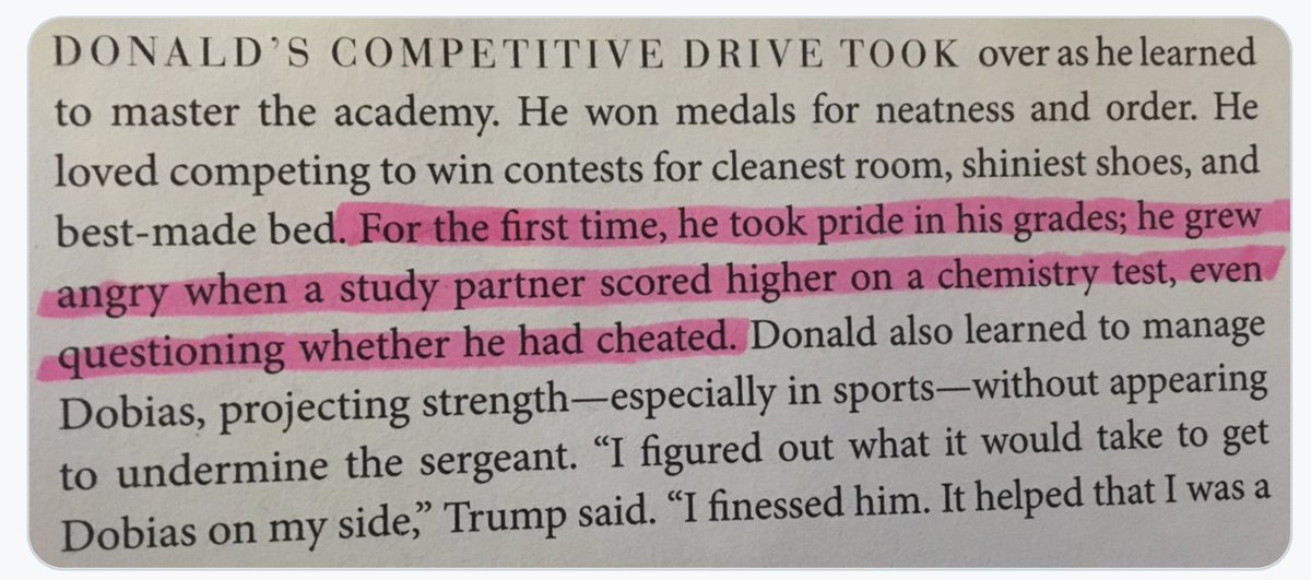 ...intermission. And we take a short one-tweet break, let's remember the time in high school when Trump decided that, because the kid next to him got a higher grade on a test than Donny, he must have cheated...