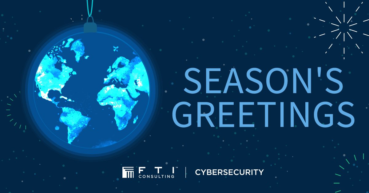 FTICyber's tweet photo. Season’s Greetings! After a year like no other, all of us here at @FTICyber wish our valued clients, colleagues, and friends peace and prosperity during this festive period and in the coming New Year. https://t.co/brbLDd95Yd