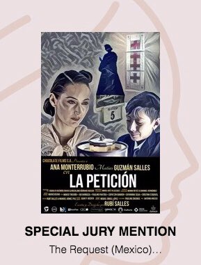 PeticionLa's tweet photo. Felices por la Mención Especial del Jurado en la categoría Best International Short #MICFF #Cortometraje #Mumbai #Bollywood #Jaliwood https://t.co/8ULRVLP9b0