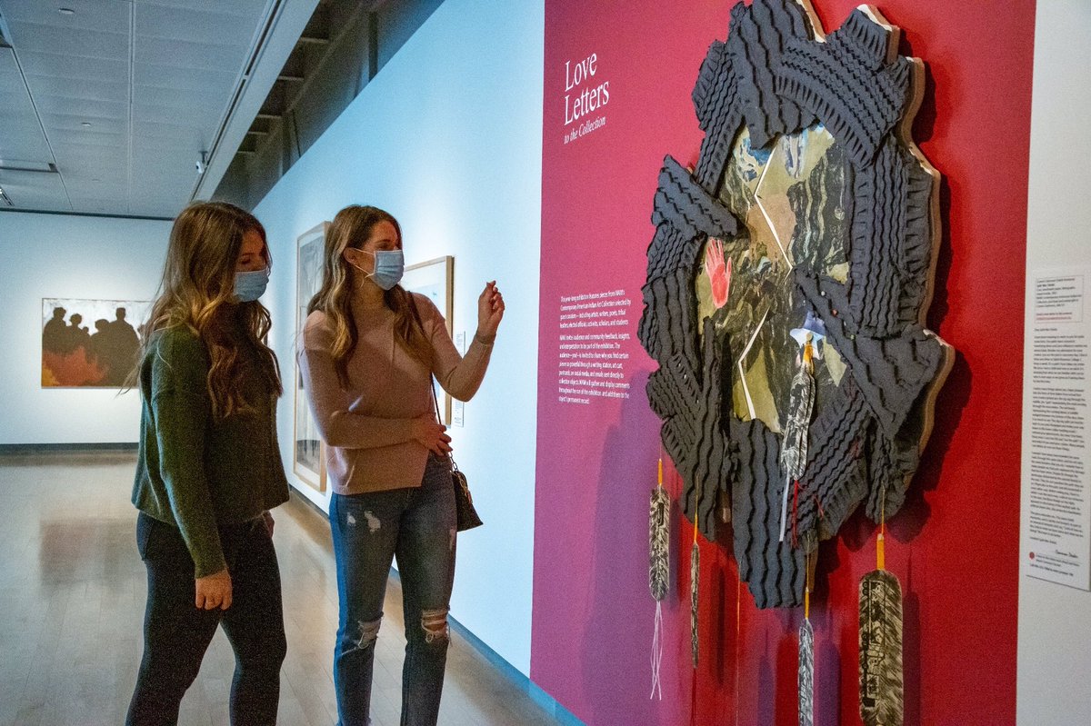 Last chance to see Love Letters to the Collection! 💌 #closingsoon: this special exhibit featuring selections from the Contemporary American Indian Art Collection. Come see it today or tomorrow! #mamloveletters