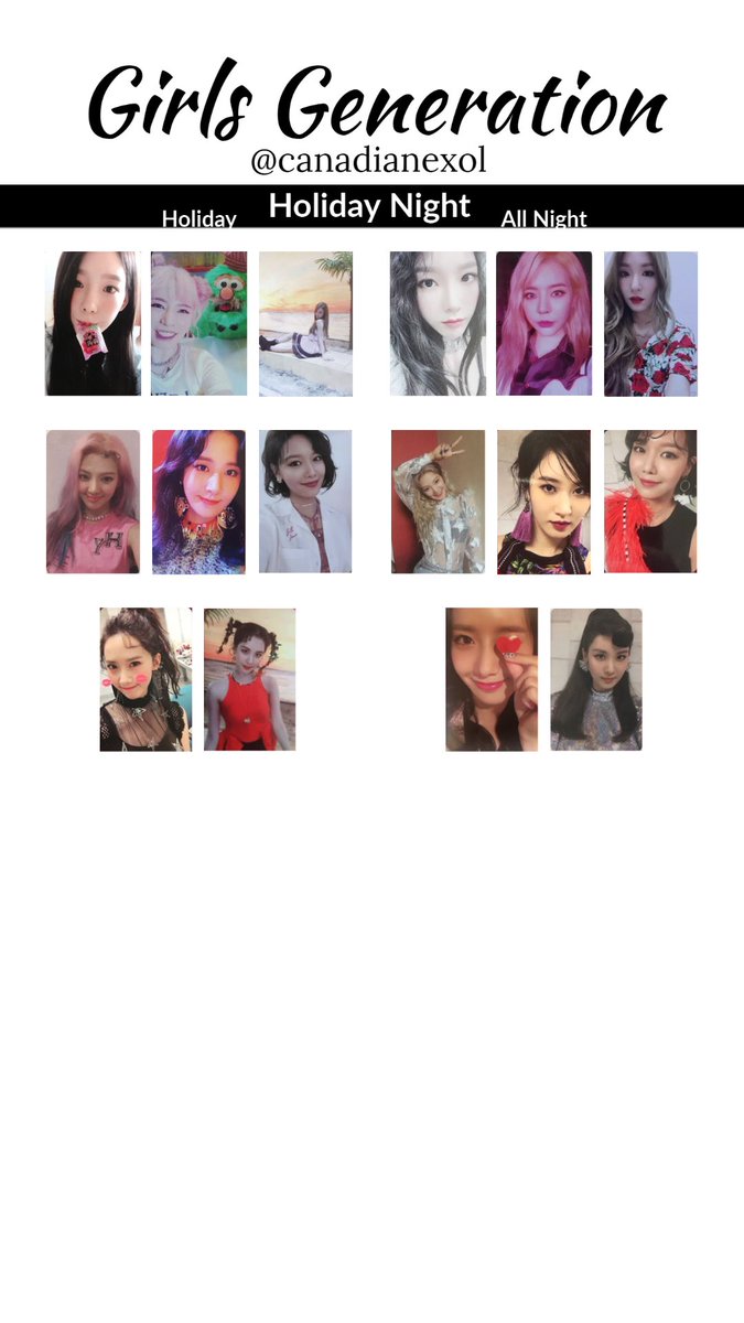 Marisa Girls Generation Snsd 소녀시대 Photocard Template Tiffany 티파니 Hyoyeon 효연 And Yuri 유리 6 9