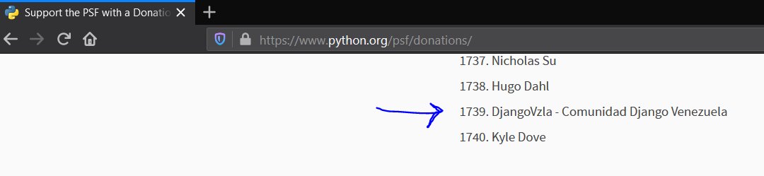 DjangoVzla's tweet image. Ooooh @ThePSF no solo logró la meta de recaudación, sino que la sobrepasó, y aun estas a tiempo de aportar al desarrollo y sustento de #Python, en nombre de #DjangoVenezuela ya pusimos nuestro grano.... 😎💪