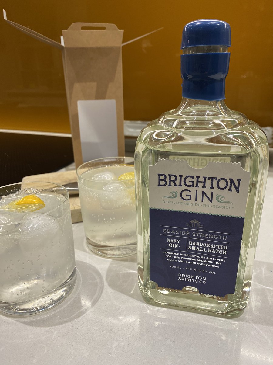 FourthStreetJim's tweet photo. It’s almost Christmas. Simples. Let’s open the Seaside Strength @BrightonGin https://t.co/e5C7SKhwtb