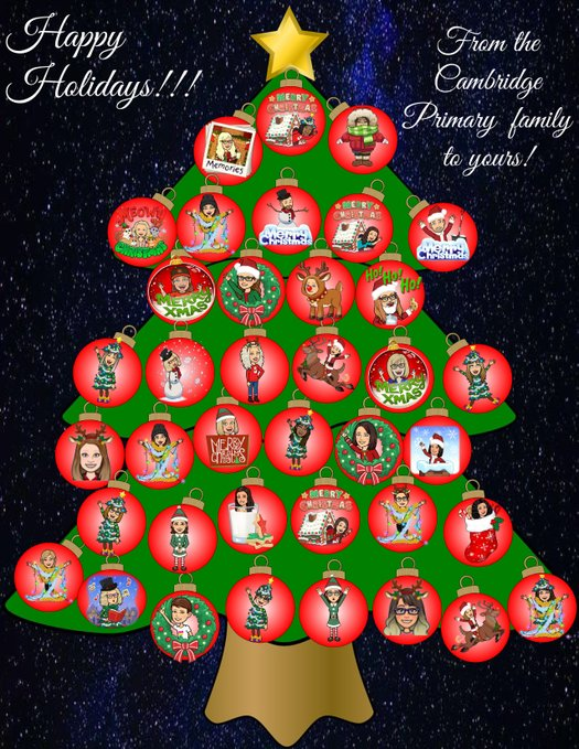 PrimaryBobcats's tweet photo. We Wish You a Merry Christmas!  We Wish You a Merry Christmas! We Wish You a Merry Christmas...and a Happy New Year! 
#WeAreCambridge #HappyHolidays #CPS https://t.co/Ea0Vb5Fz35