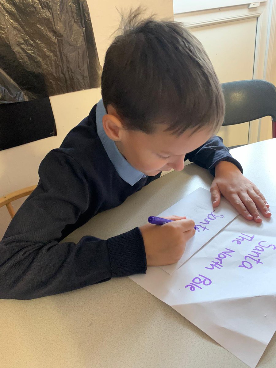 NickiLcr's tweet photo. Working hard addressing our letters to #SantaClaus .... https://t.co/Ovq11ACWCy