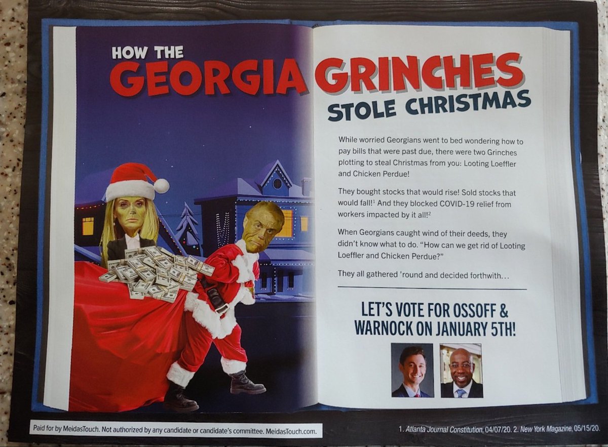 rose2art's tweet photo. My sister just got this #GrinchesOfGeorgia flyer in the mail! Thanks, @MeidasTouch! https://t.co/8VDnPdd0Mq