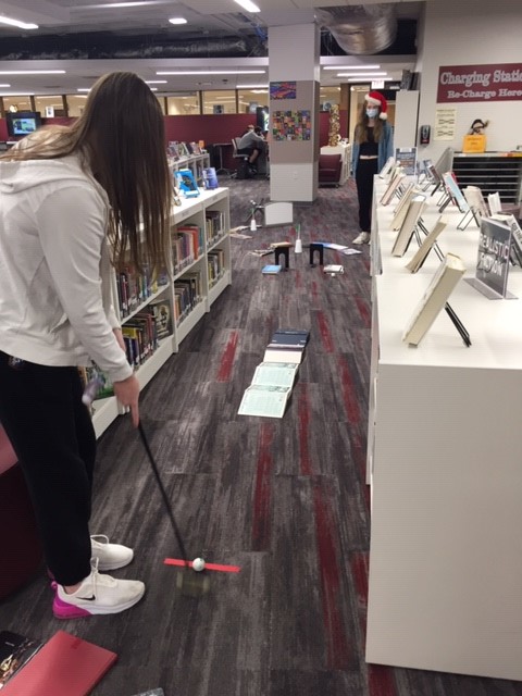 elthelibrarian's tweet photo. Mini golf today and tomorrow in the LMC! #mfhslmc https://t.co/WSjZcSuhnE