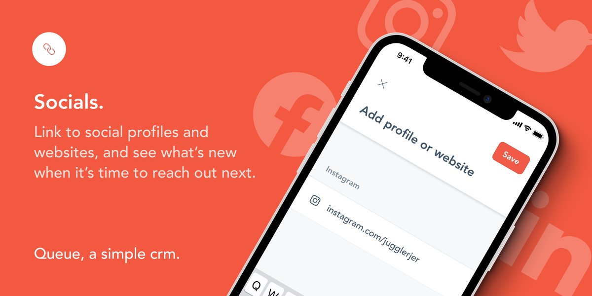 Queue, a simple personal crm. tweet media