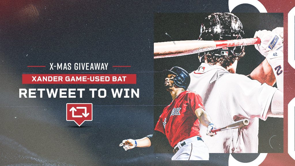 RedSox's tweet image. Wouldn&apos;t be X-Mas without some giveaways! 🎁

RT now for a chance to win a Xander game-used bat!