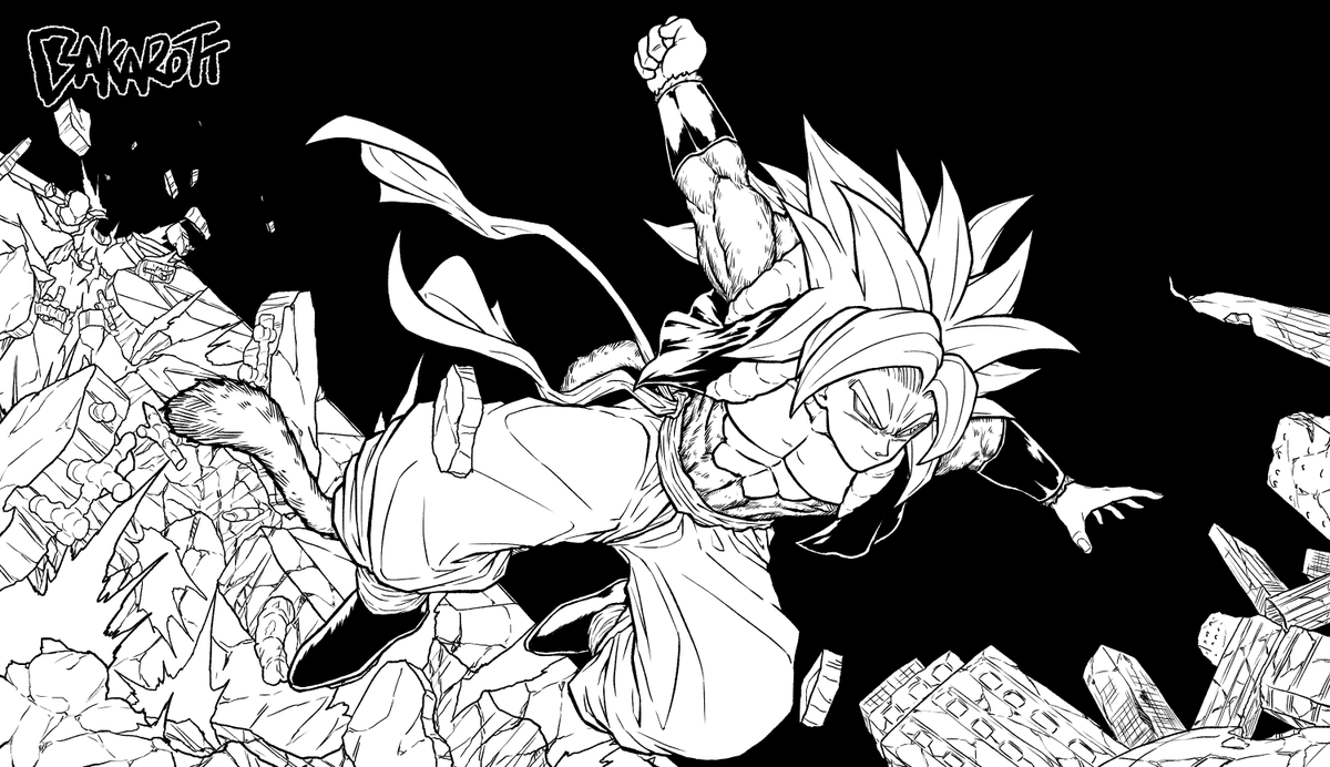 SSJ4 GOGETA Linework 