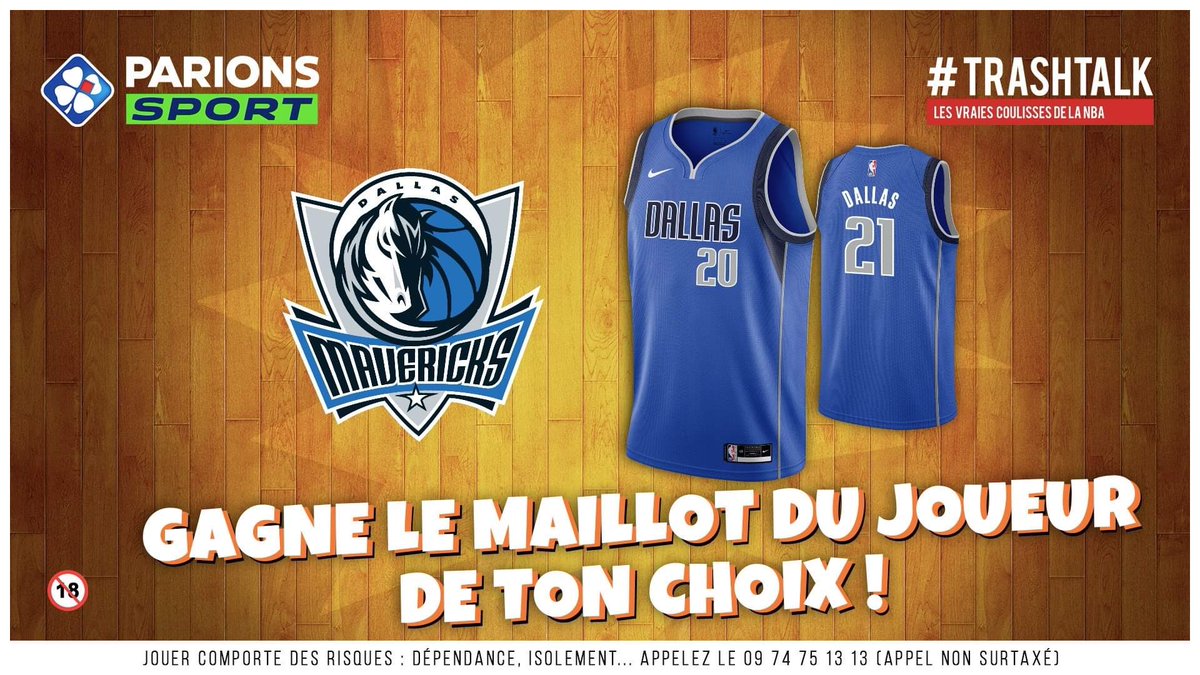 🎁JEU-CONCOURS🎁 

Avec les #30PREVIEWSEN22JOURS, TrashTalk et ParionsSport refont ta garde-robe !

🚨 GAGNE LE MAILLOT DU JOUEUR DE TON CHOIX CHEZ LES MAVS ! 🚨

Pour participer :

1⃣ RT CE TWEET 
2⃣ FOLLOW @TRASHTALK_FR ET @PARIONSSPORT

(TAS LE 29/12)